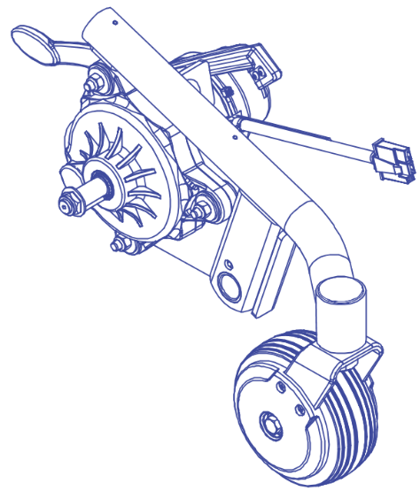 Front Caster Arm & Motor Assembly Jazzy EVO 613 – Marc's Mobility