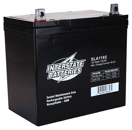 Wheelchair & Scooter Interstate Battery - 55 Amp 12 Volt Deep Cycle (Pair)