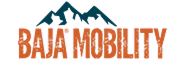 Baja Mobility logo with mountains and text