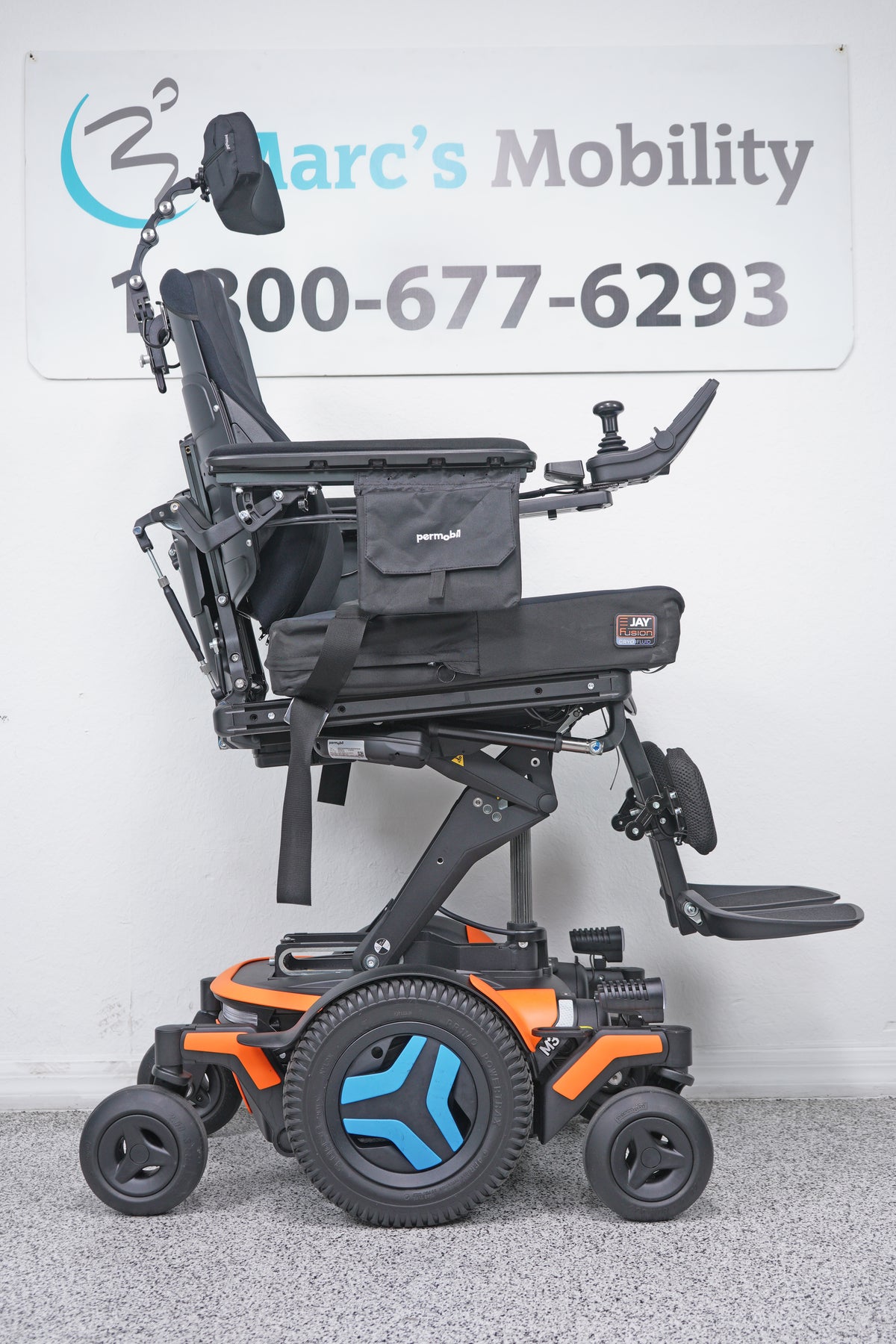 Permobil M3 Power Wheelchair 12" Seat Lift, Tilt, Recline & Legs - 9080