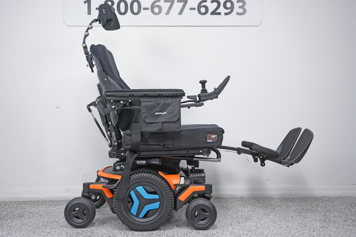 Permobil M3 Power Wheelchair 12" Seat Lift, Tilt, Recline & Legs - 9080