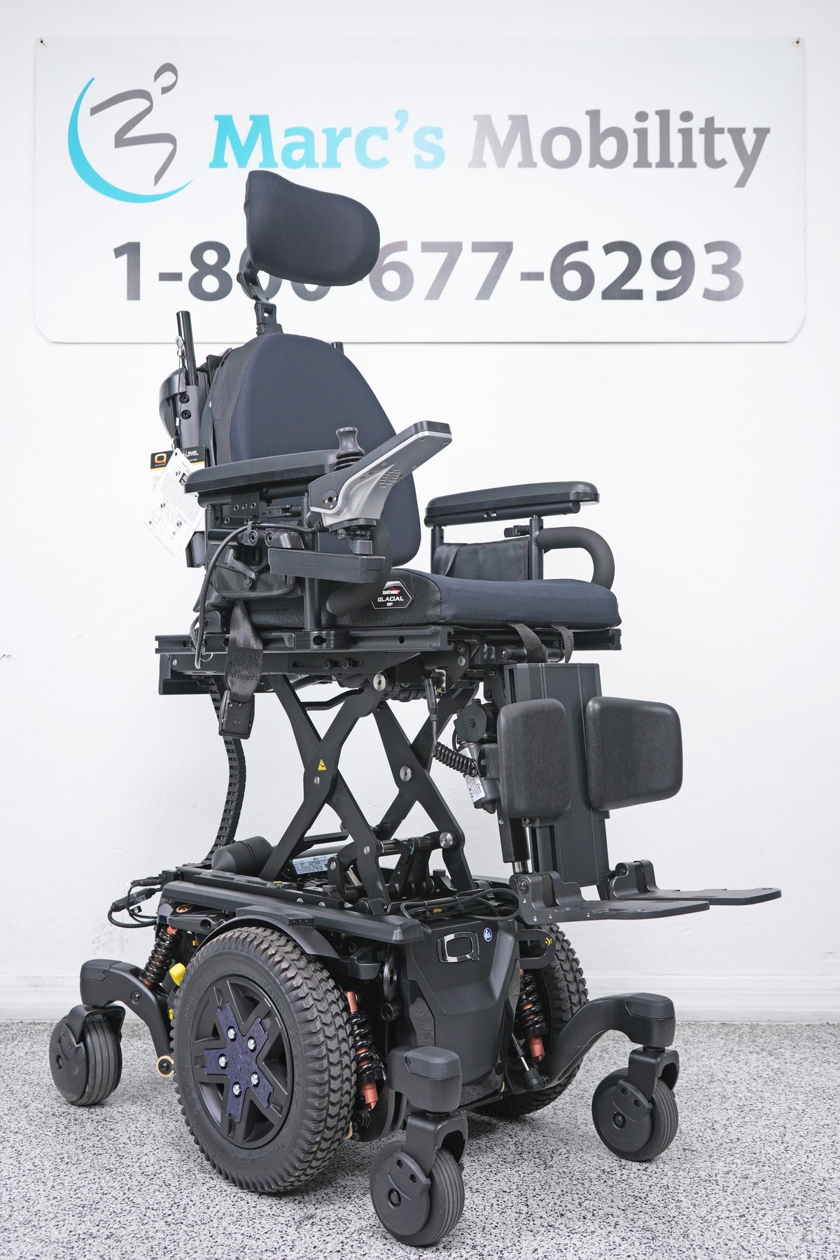 Quantum Edge 3 Stretto Power Wheelchair 12" iLevel Seat Lift, Tilt, Recline & Legs - 8986