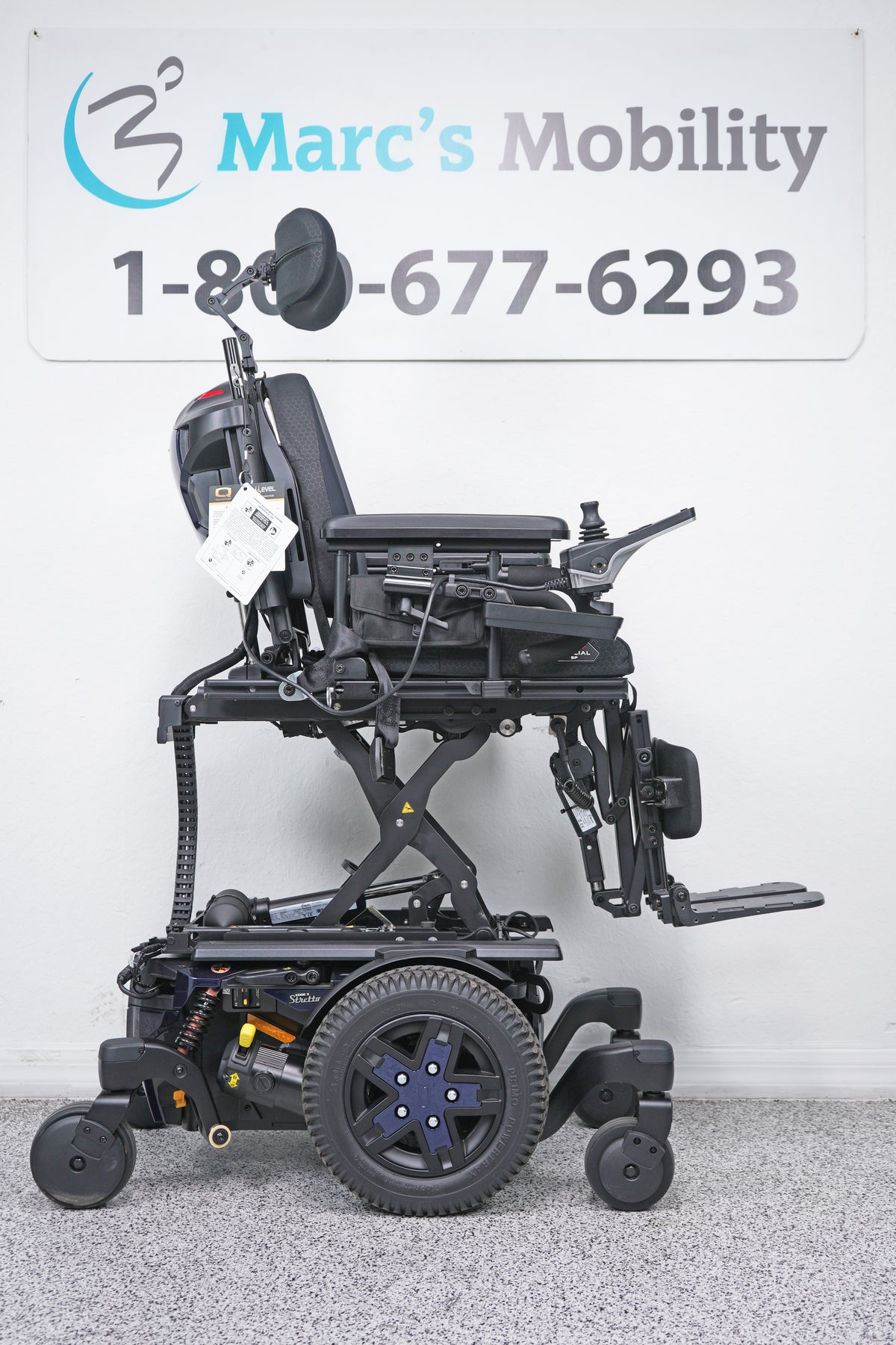 Quantum Edge 3 Stretto Power Wheelchair 12" iLevel Seat Lift, Tilt, Recline & Legs - 8986