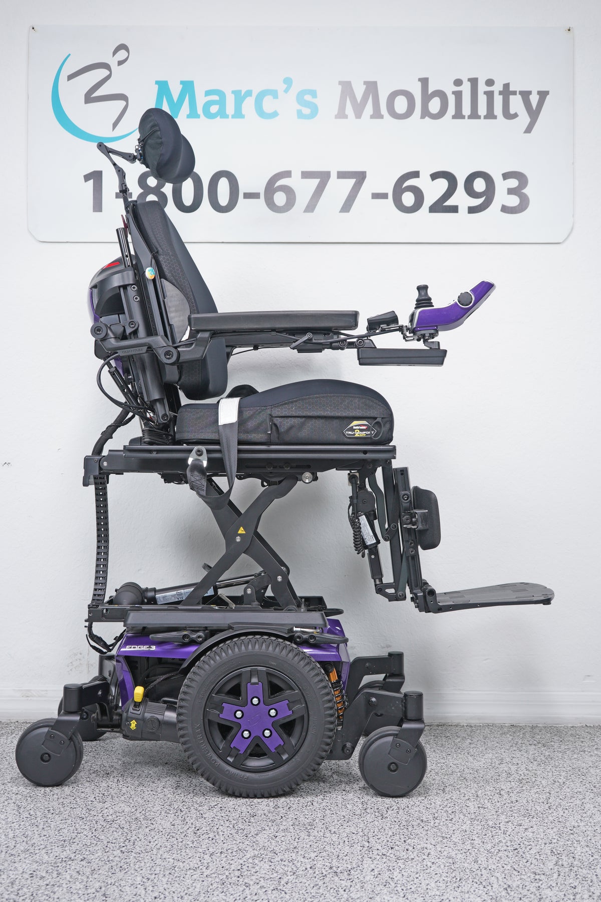 Quantum Edge 3 Power Wheelchair 12" iLevel Seat Lift, Tilt, Recline & Legs - 9129