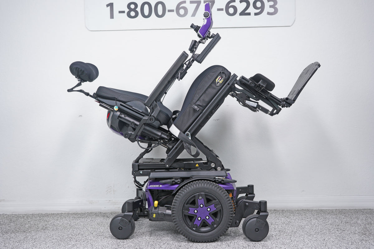 Quantum Edge 3 Power Wheelchair 12" iLevel Seat Lift, Tilt, Recline & Legs - 9129