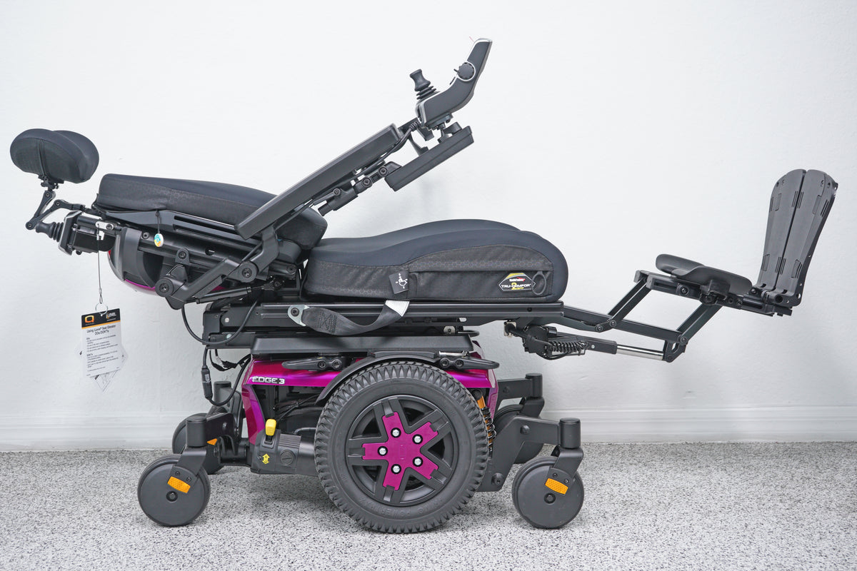 Quantum Edge 3 Power Wheelchair 12" iLevel Seat Lift, Tilt, Recline & Legs - 9110