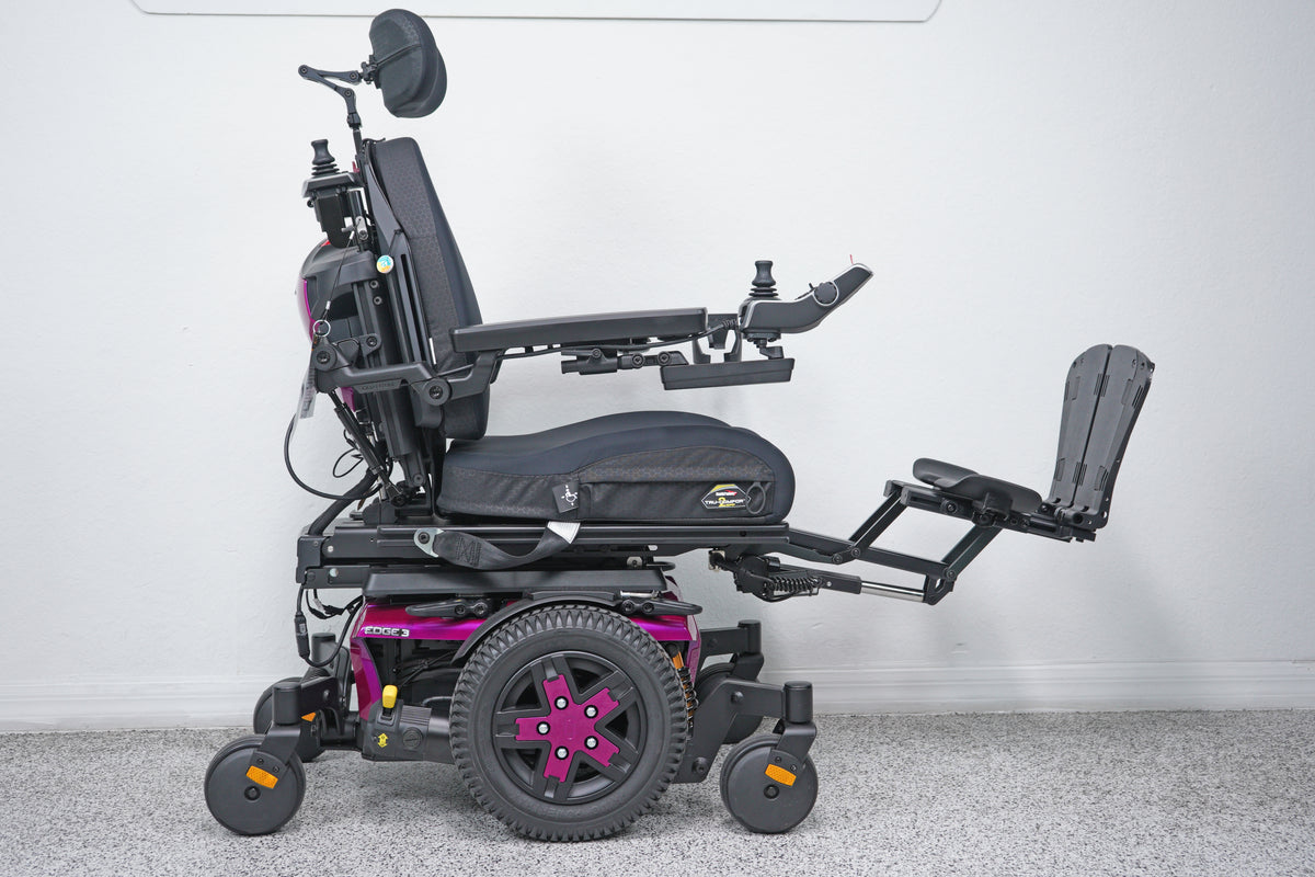 Quantum Edge 3 Power Wheelchair 12" iLevel Seat Lift, Tilt, Recline & Legs - 9110