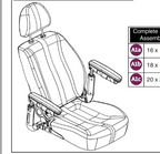 Black Vinyl High-Back Captain Seat Jazzy Air 2