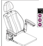 Black Vinyl High-Back Pan Seat Air 2