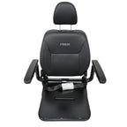 Black Vinyl High-Back Pan Seat Air 2
