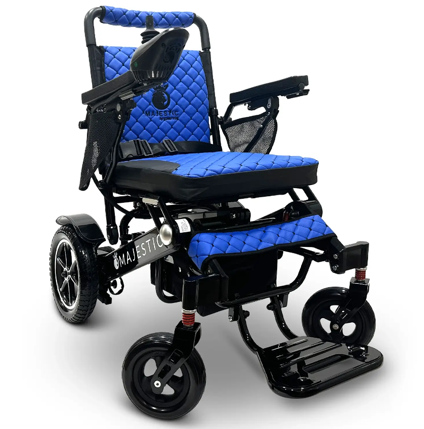 MAJESTIC IQ-7000 Manual Folding Remote Controlled Electric Wheelchair - ComfyGO