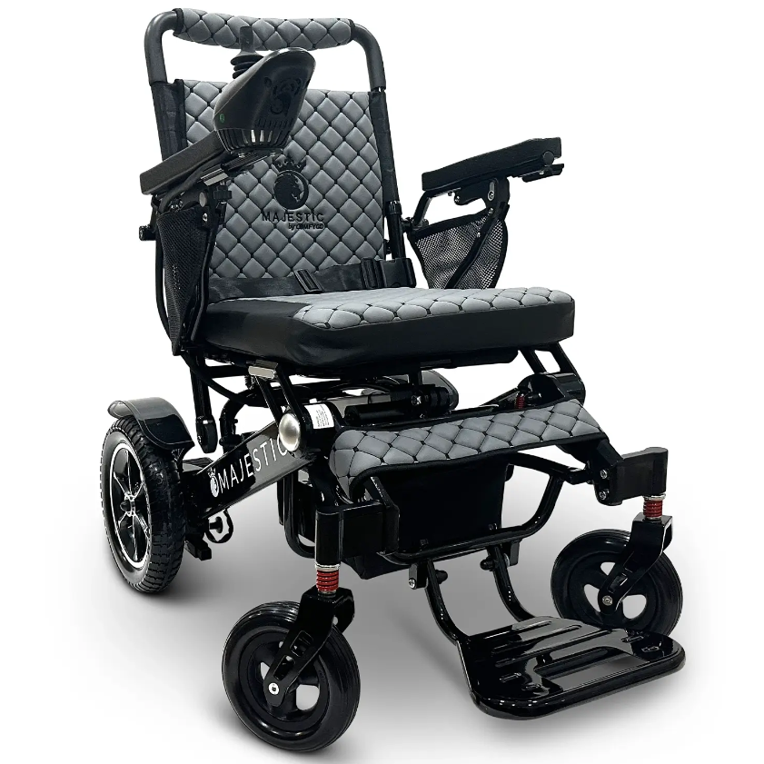MAJESTIC IQ-7000 Manual Folding Remote Controlled Electric Wheelchair - ComfyGO