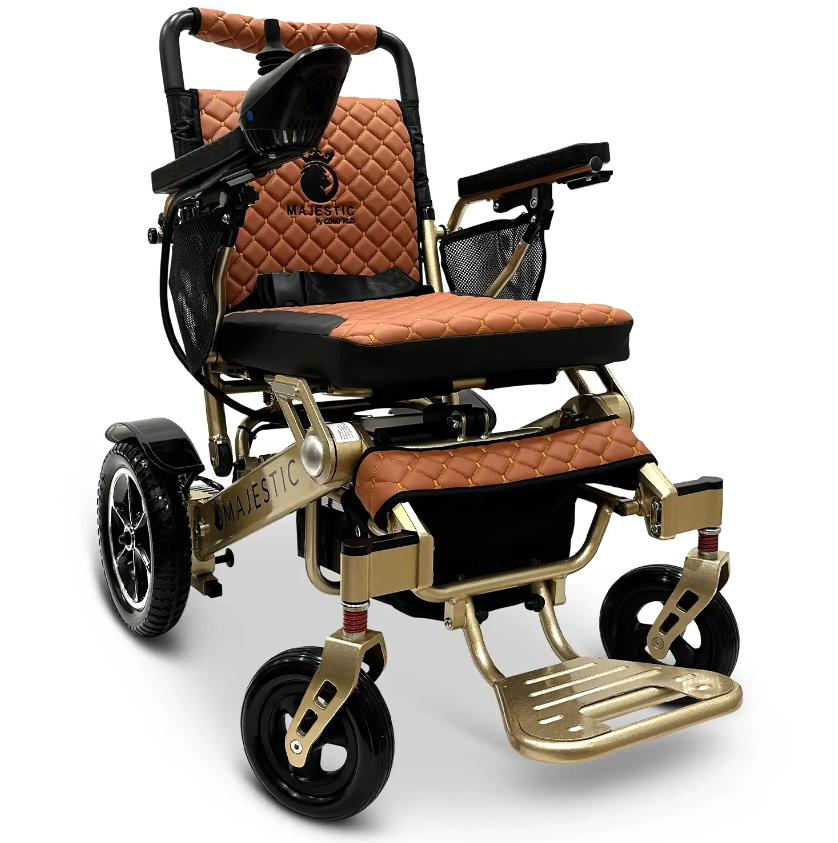 MAJESTIC IQ-7000 Manual Folding Remote Controlled Electric Wheelchair - ComfyGO