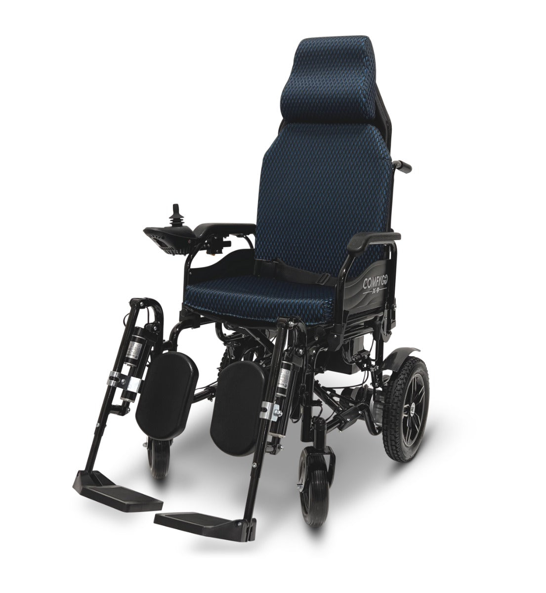 X-9 ComfyGO Remote Controlled Electric Wheelchair, Auto Reclining Backrest & Lifting Leg Rests
