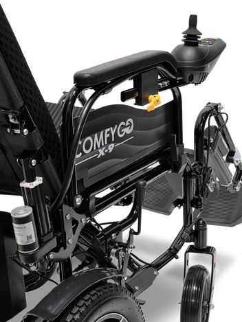 X-9 ComfyGO Remote Controlled Electric Wheelchair, Auto Reclining Backrest & Lifting Leg Rests
