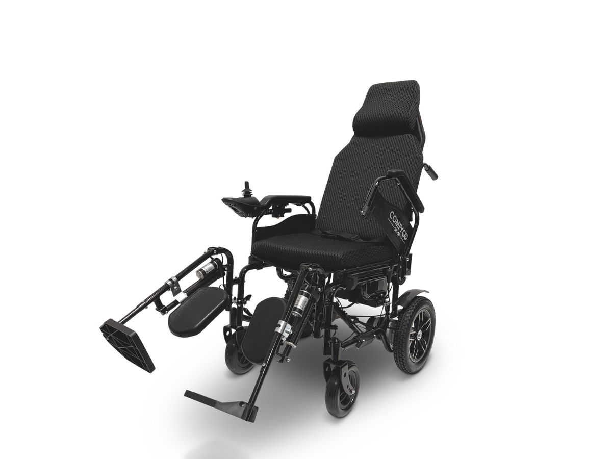 X-9 ComfyGO Remote Controlled Electric Wheelchair, Auto Reclining Backrest & Lifting Leg Rests