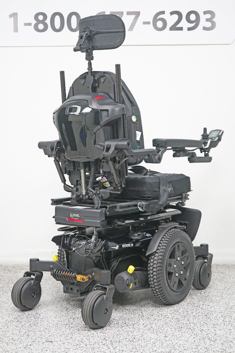 Quantum Edge 3 Power Wheelchair 12" iLevel Seat Lift, Tilt, Recline & Legs - 7591
