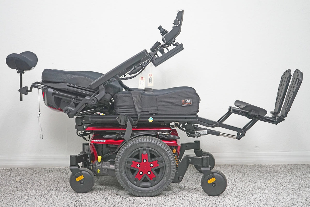 Quantum Edge 3 Power Wheelchair 12" iLevel Seat Lift, Tilt, Recline & Legs - 7842