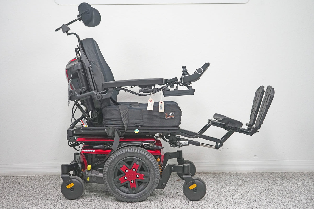 Quantum Edge 3 Power Wheelchair 12" iLevel Seat Lift, Tilt, Recline & Legs - 7842