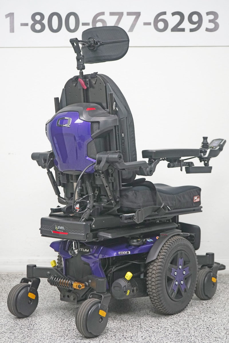 Quantum Edge 3 Power Wheelchair 12" iLevel Seat Lift, Tilt, Recline & Legs - 7819