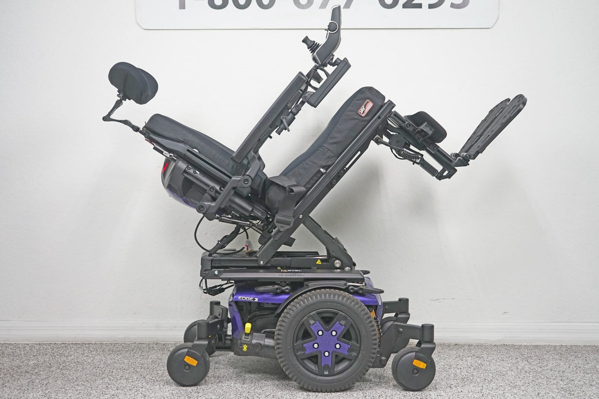 Quantum Edge 3 Power Wheelchair 12" iLevel Seat Lift, Tilt, Recline & Legs - 7819