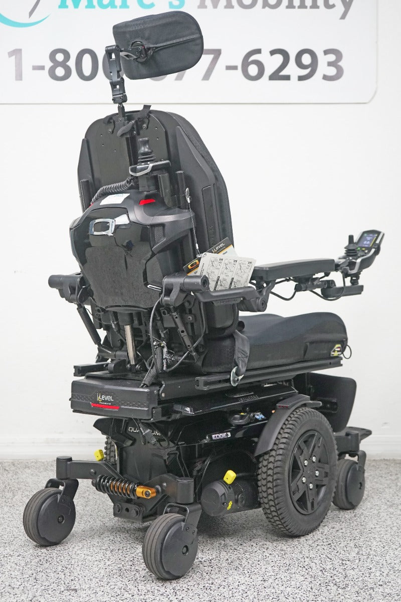 Quantum Edge 3 Power Wheelchair 12" iLevel Seat Lift, Tilt, Recline & Legs - 7882