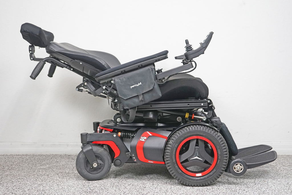 Permobil F5 Power Wheelchair 14" Seat Lift, Tilt, Recline, Legs & Anterior Tilt - 6154