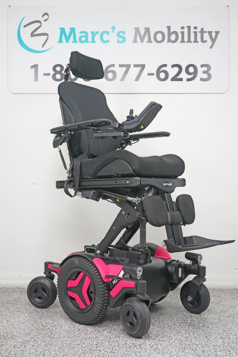 Permobil M3 Power Wheelchair 12" Seat Lift, Tilt, Recline & Legs - 7923
