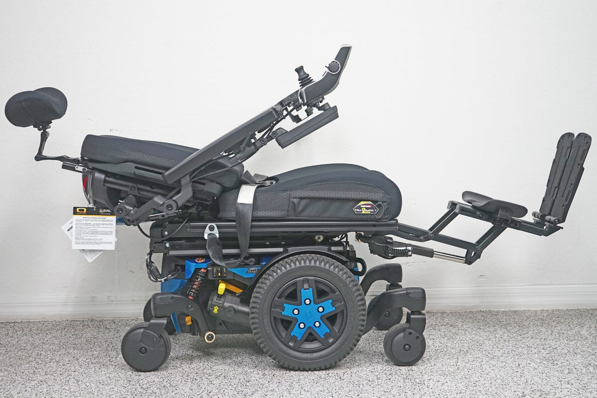 Quantum Edge 3 Stretto Power Wheelchair 12" iLevel Seat Lift, Tilt, Recline & Legs - 8025