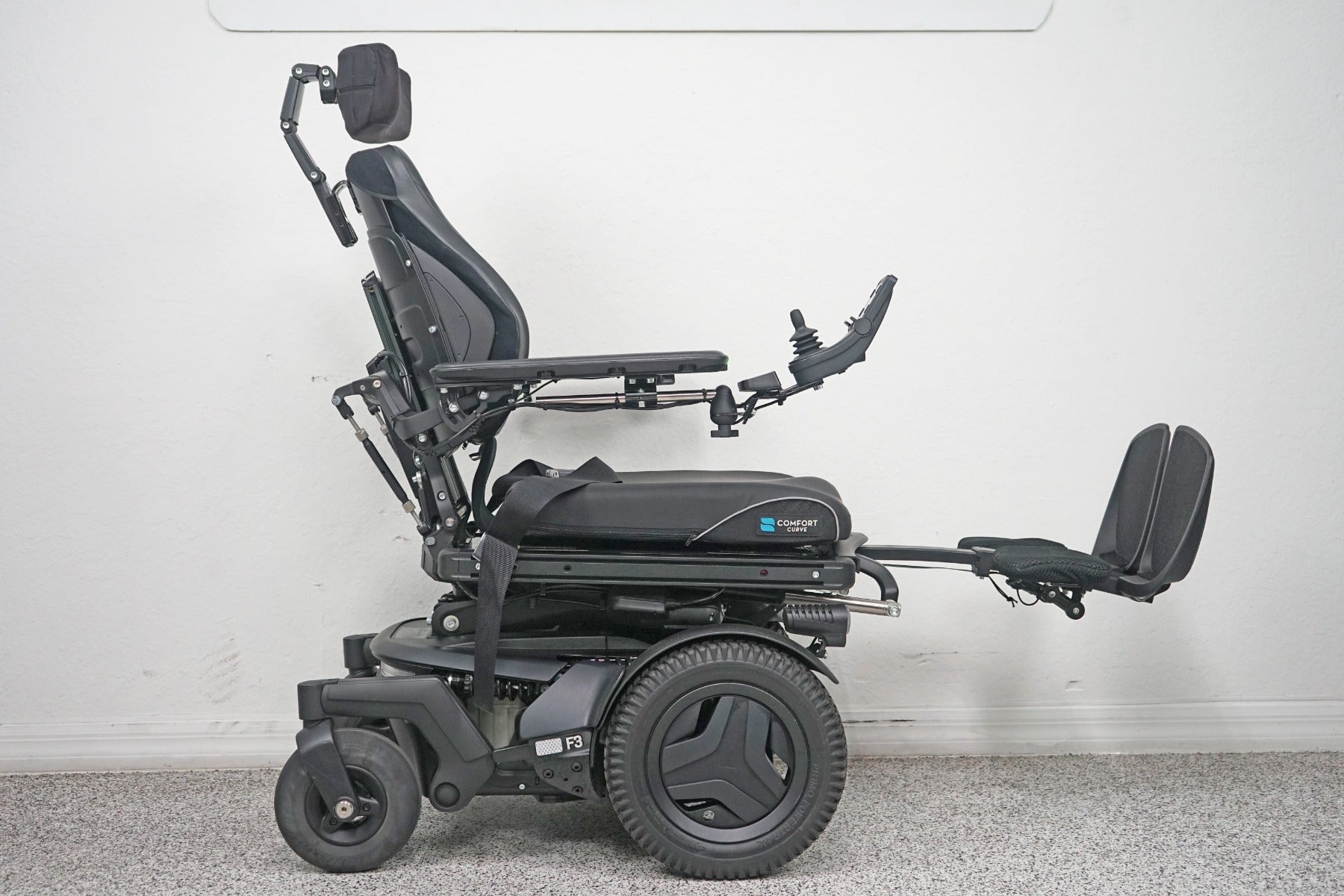 Permobil F3 Power Wheelchair 12" Seat Lift, Tilt, Recline, Legs & Anterior Tilt - 8169