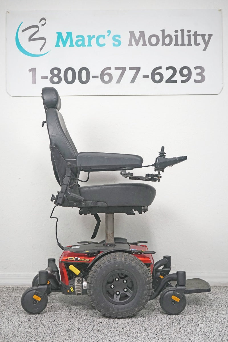 Quantum Q6 Edge Power Wheelchair Large Knobby Tires & 7" Seat Lift - 8133