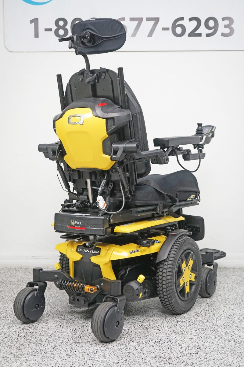 Quantum Edge 3 iLevel Power Wheelchair 12" Seat Lift, Tilt, Recline & Legs - 6423