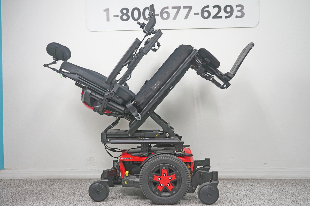 Quantum Edge 3 Power Wheelchair 12" iLevel Seat Lift, Tilt, Recline & Legs - 8251