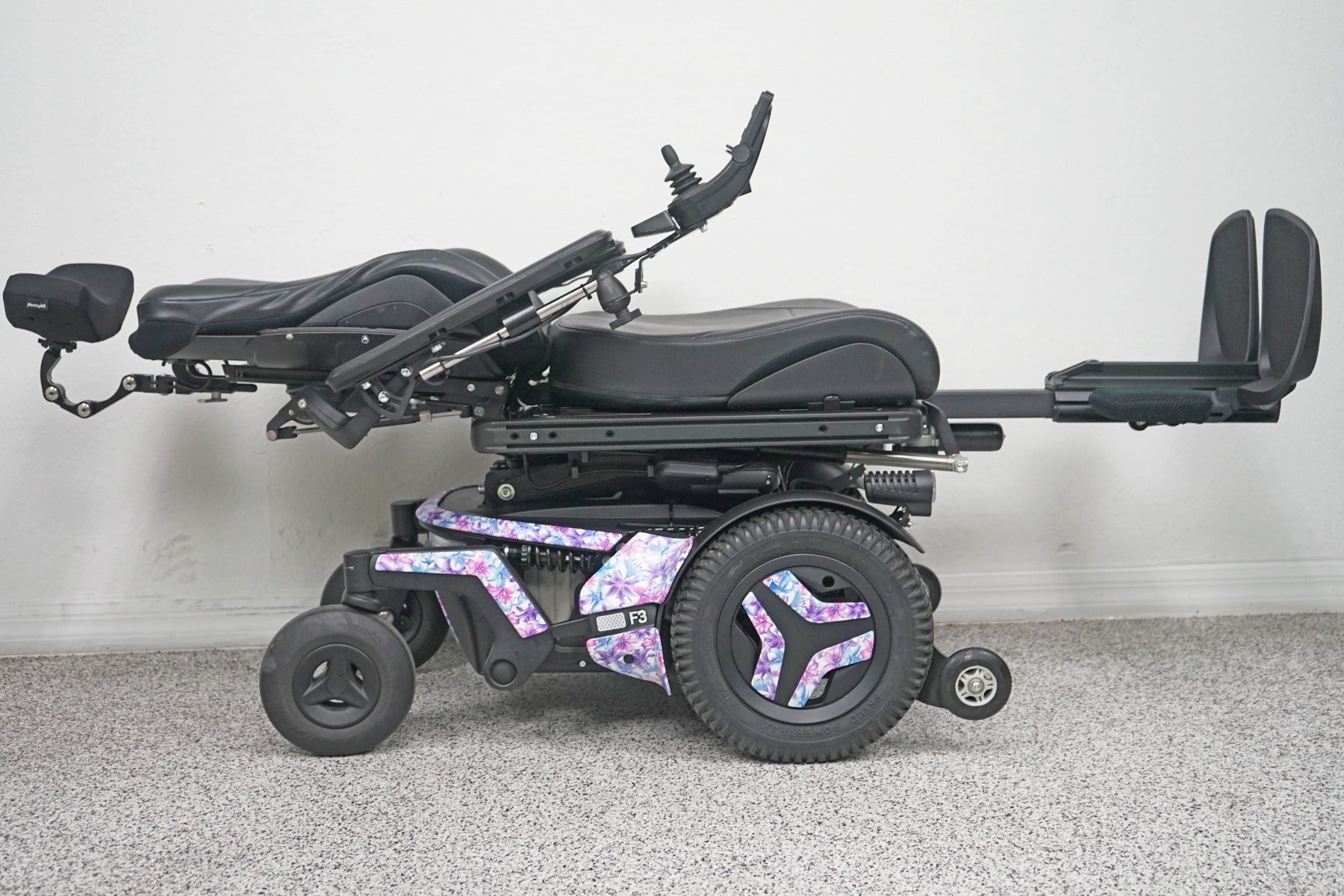Permobil F3 Power Wheelchair 12" Seat Lift, Tilt, Recline, Legs & Anterior Tilt - 8335