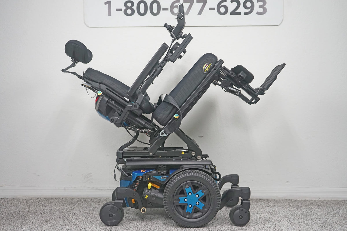 Quantum Edge 3 Stretto Power Wheelchair 12" iLevel Seat Lift, Tilt, Recline & Legs - 8340