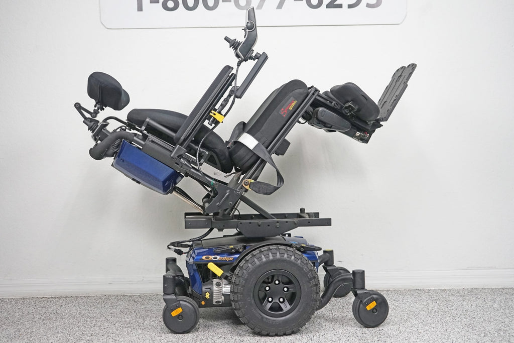 Quantum Q6 Edge Power Wheelchair 7" Seat Lift, Tilt, Recline, Legs & Large Knobby Tires - 6206