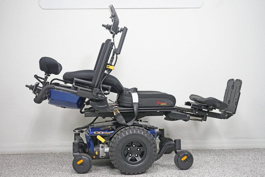 Quantum Q6 Edge Power Wheelchair 7" Seat Lift, Tilt, Recline, Legs & Large Knobby Tires - 6206