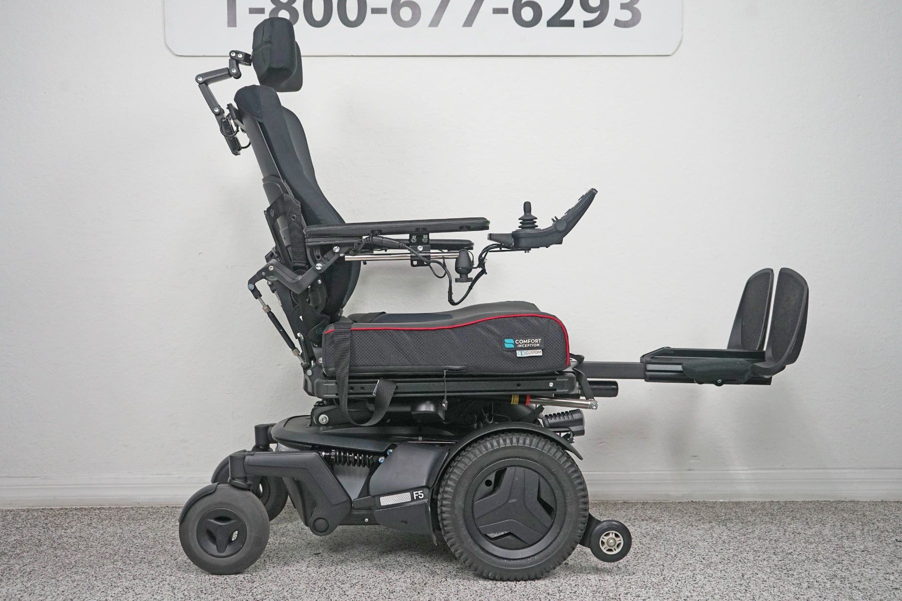Permobil F5 Power Wheelchair Seat Lift, Tilt, Recline, Legs & Anterior Tilt - 8400