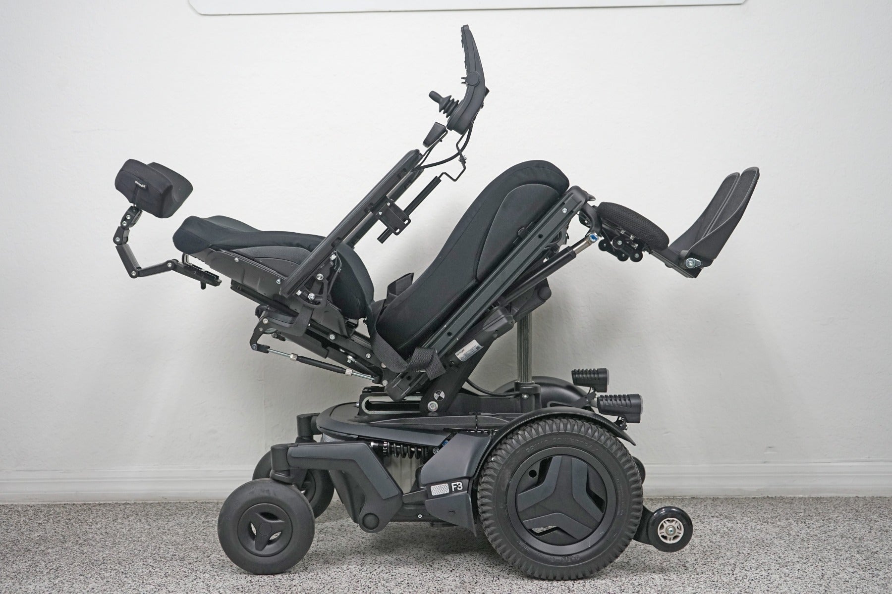 Permobil F3 Power Wheelchair 12" Seat Lift, Tilt, Recline & Legs - 8399