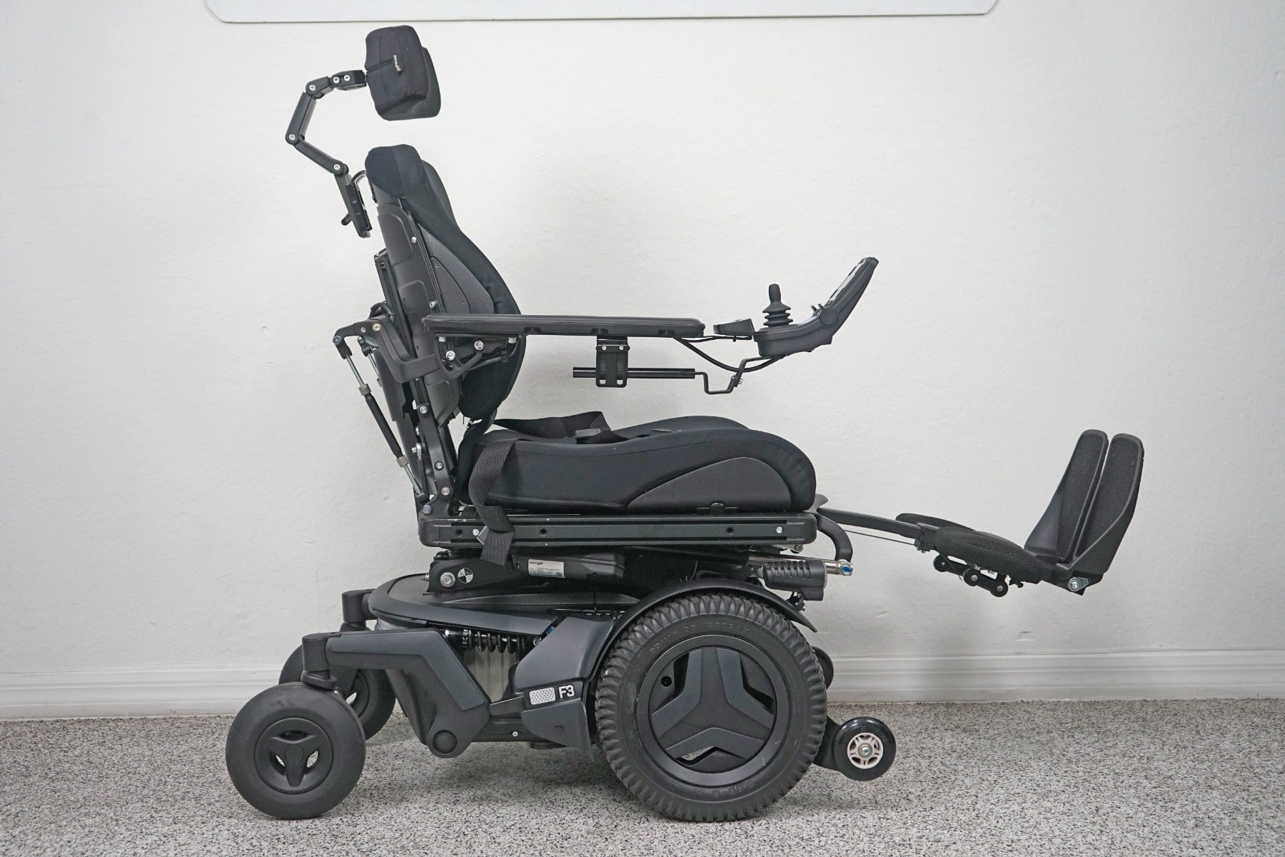 Permobil F3 Power Wheelchair 12" Seat Lift, Tilt, Recline & Legs - 8399