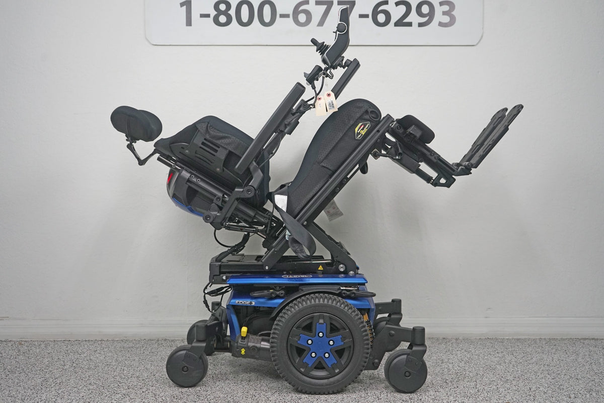 Quantum Edge 3 Power Wheelchair 12" iLevel Seat Lift, Tilt, Recline & Legs - 8571