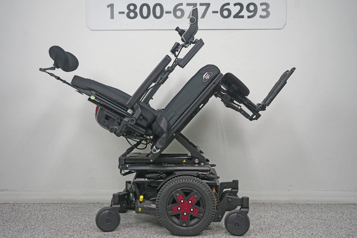 Quantum Edge 3 Power Wheelchair 12" iLevel Seat Lift, Tilt, Recline & Legs - 8408