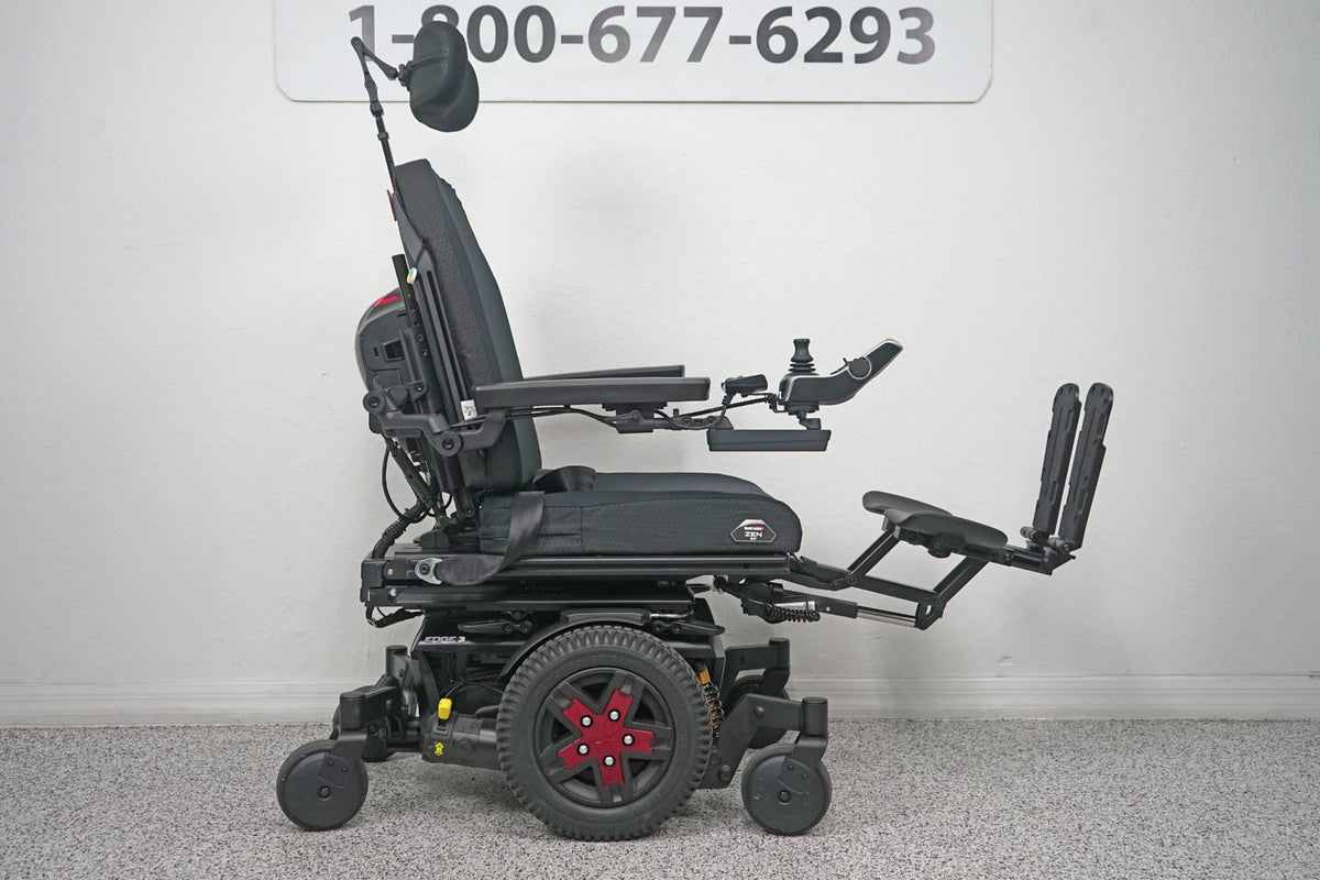 Quantum Edge 3 Power Wheelchair 12" iLevel Seat Lift, Tilt, Recline & Legs - 8408