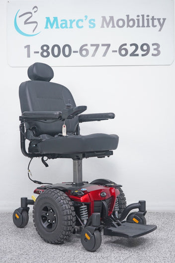 Quantum Q6 Edge Power Wheelchair Large Knobby Tires & 7" Seat Lift - 8496