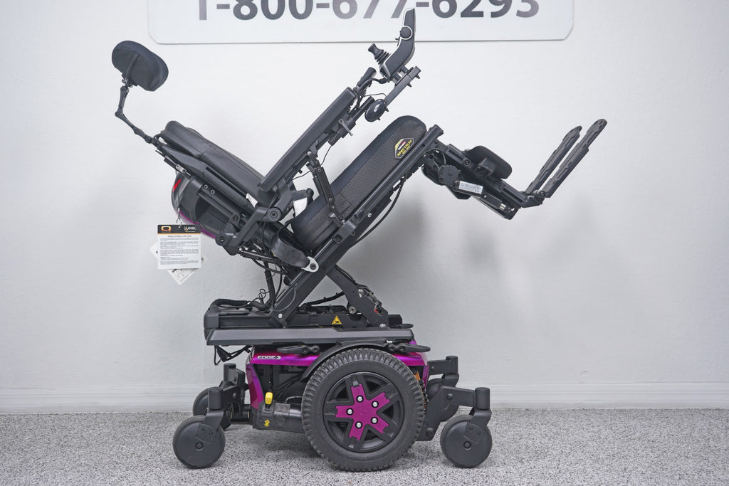 Quantum Edge 3 Power Wheelchair 12" iLevel Seat Lift, Tilt, Recline, Legs & Anterior Tilt - 8654