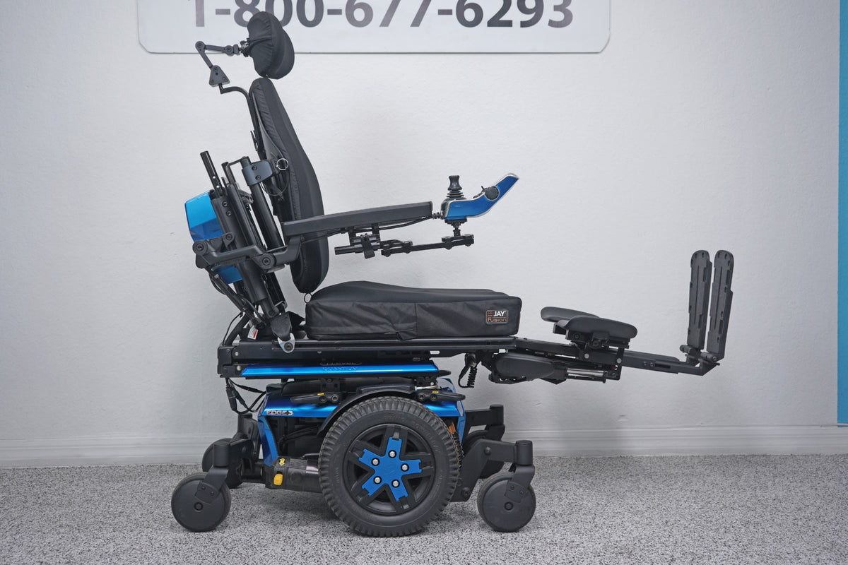 Quantum Edge 3 Power Wheelchair 12" iLevel Seat Lift, Tilt, Recline & Legs - 8726