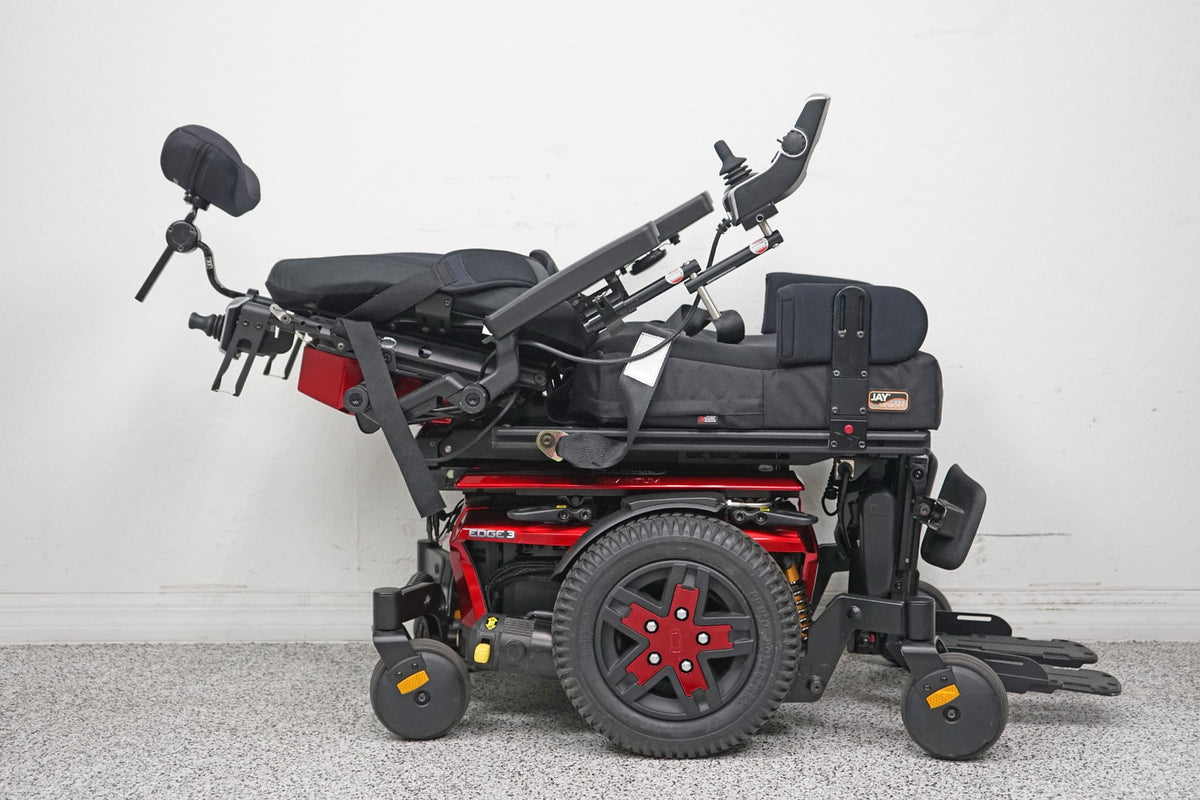 Quantum Edge 3 iLevel Power Wheelchair w/ 12" Seat Lift, Tilt, Recline & Legs - 5548