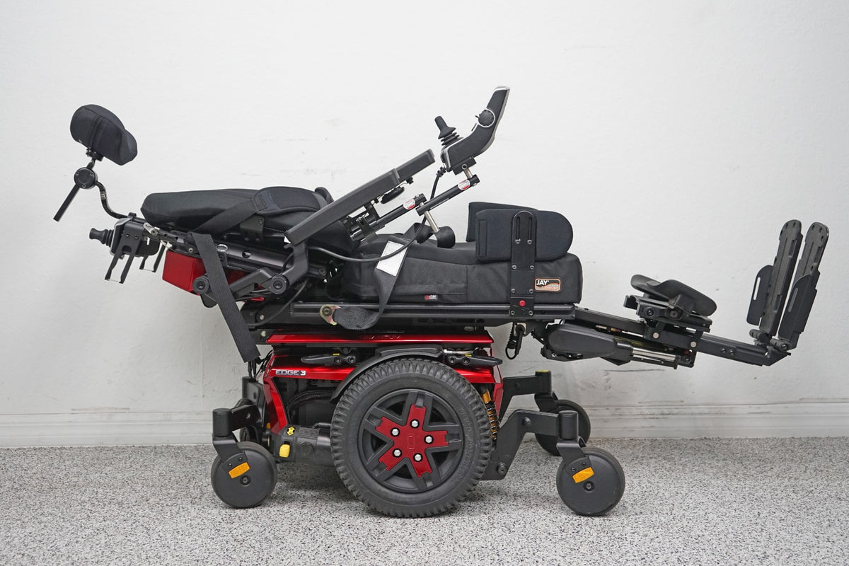 Quantum Edge 3 iLevel Power Wheelchair w/ 12" Seat Lift, Tilt, Recline & Legs - 5548