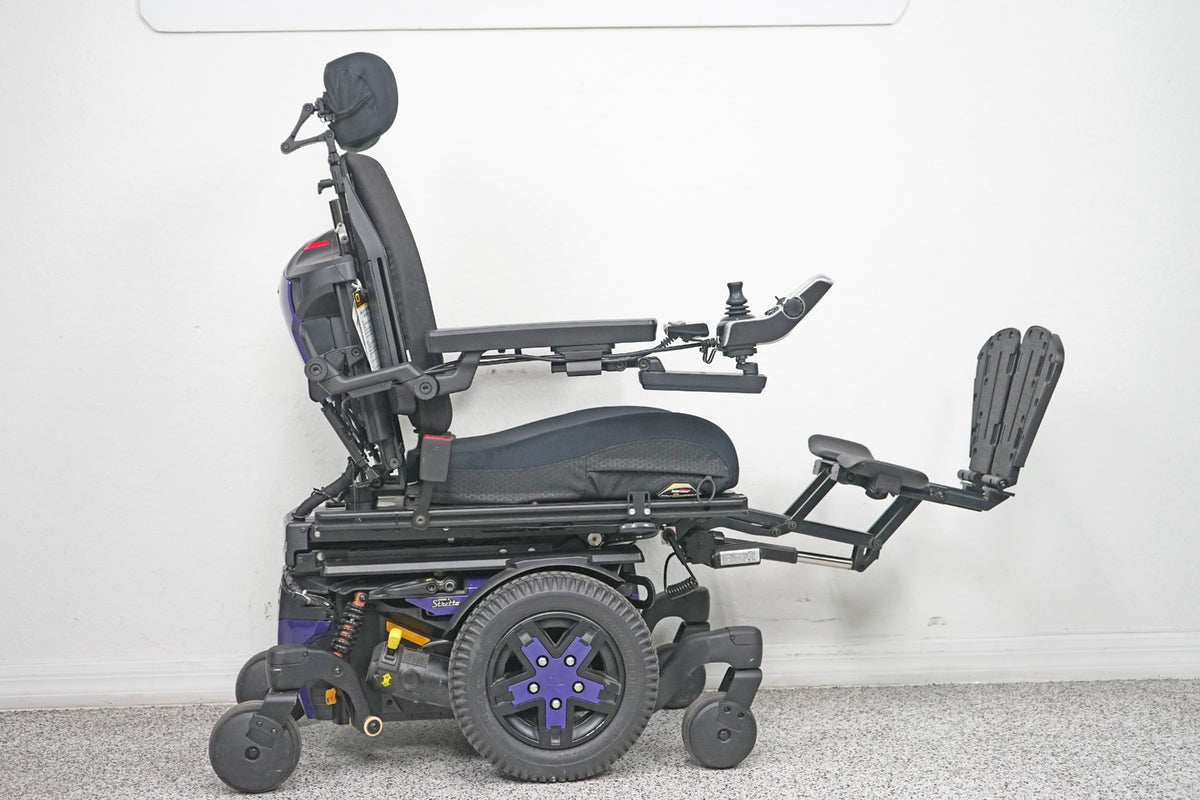 Quantum Edge 3 Stretto Power Wheelchair 12" iLevel Seat Lift, Tilt, Recline & Legs - 7466