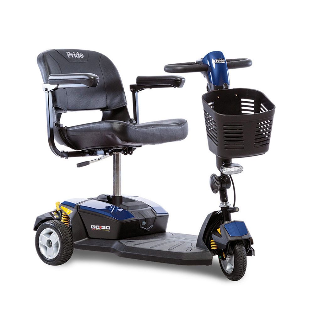 Pride Go-Go LX - CTS Suspension - 3 Wheel Portable Mobility Scooter